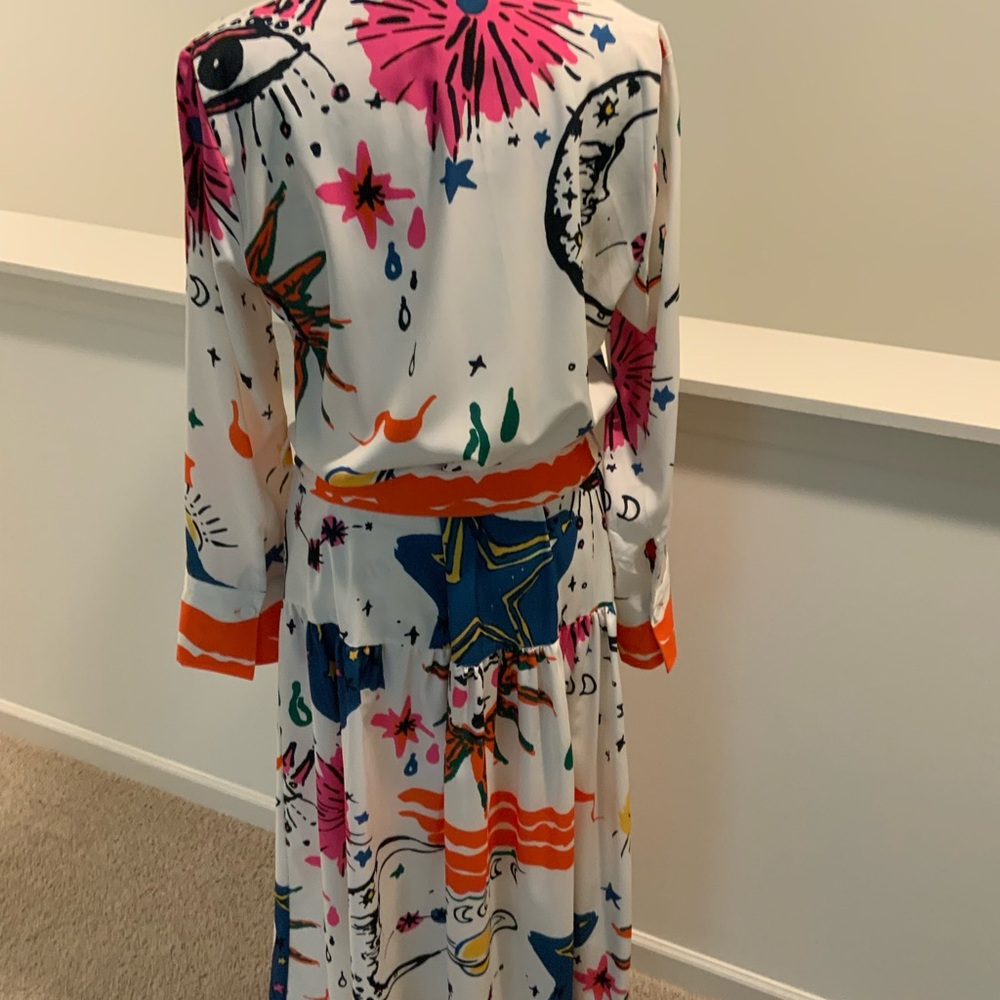 Sunday Up size medium Multicolor Abstract Long Sleeve Dress - Picture 10 of 11